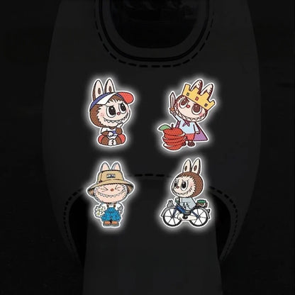 Labubu Reflective Car Sticker Set (8-Pack) -- 7