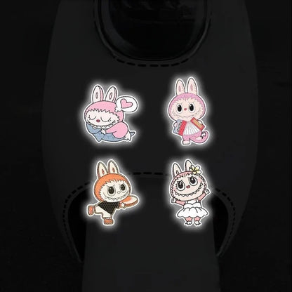Labubu Reflective Car Sticker Set (8-Pack) -- 7