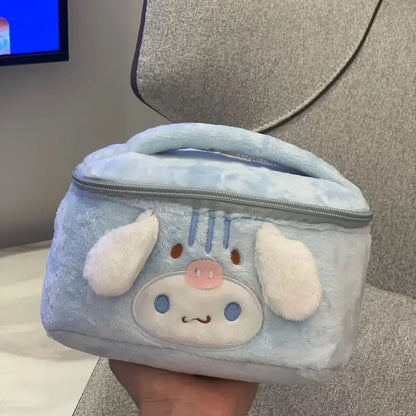 My Melody & Cinnamoroll Plush Cosmetic Bag