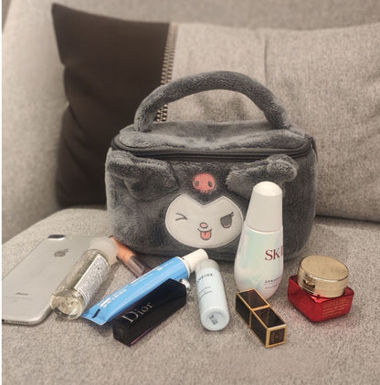 My Melody & Cinnamoroll Plush Cosmetic Bag
