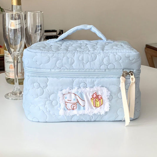Quilted Cotton Cosmetic Bag