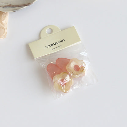 Candy-Colored Flower Hair Clips (Set of 2)