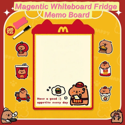 McStyle Capybara Magnetic Whiteboard Fridge Memo Board