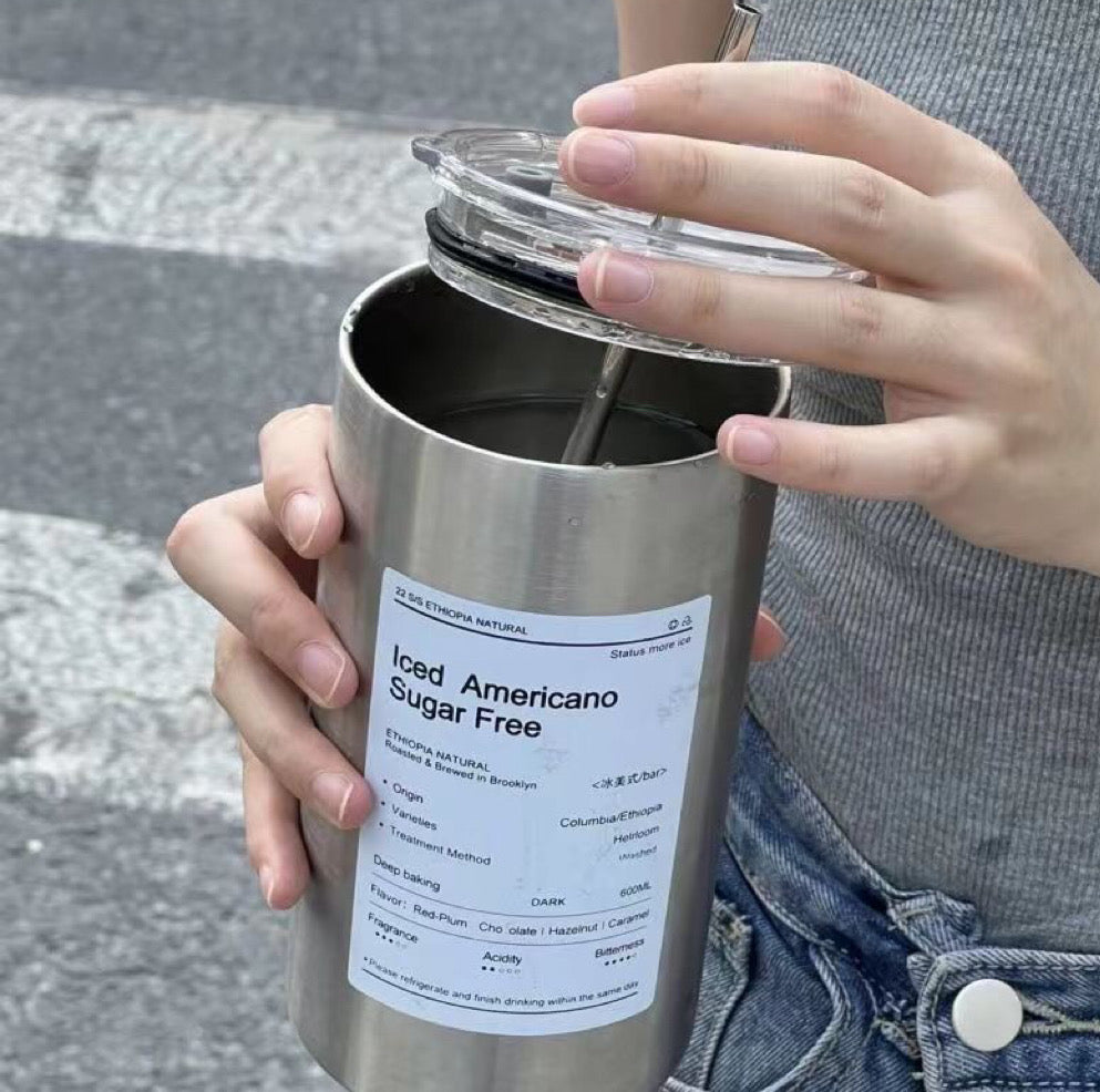 Iced Americano Stainless Steel Insulated Travel Cup