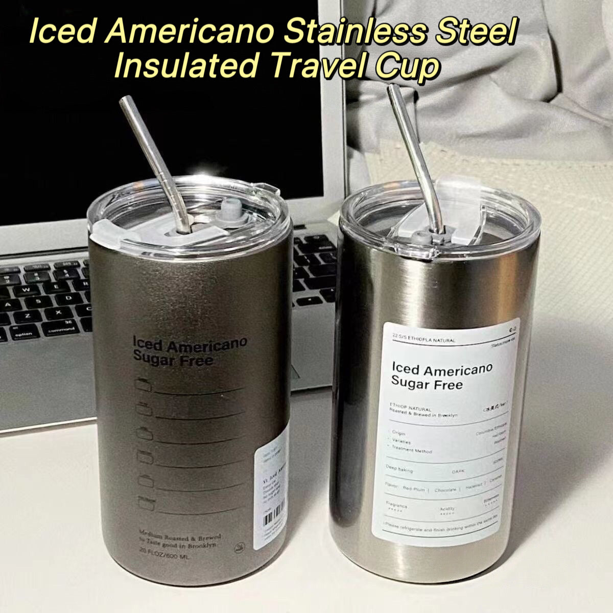 Iced Americano Stainless Steel Insulated Travel Cup