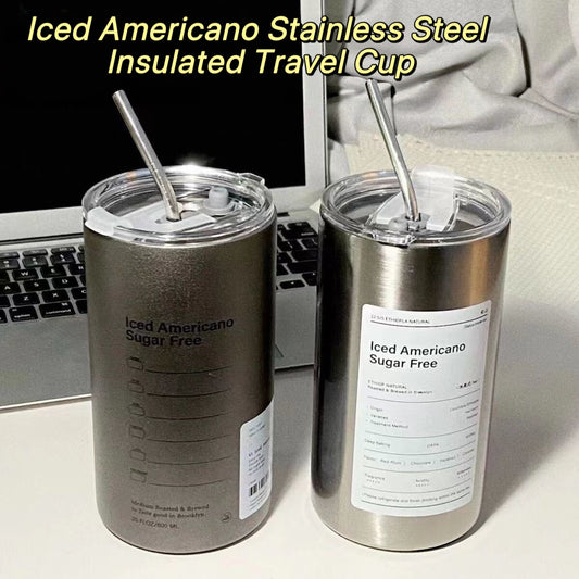 Iced Americano Stainless Steel Insulated Travel Cup