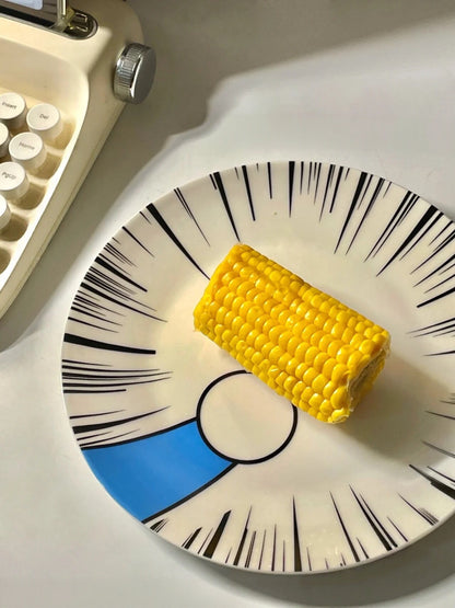 Doraemon Round-Hand Ceramic Plate