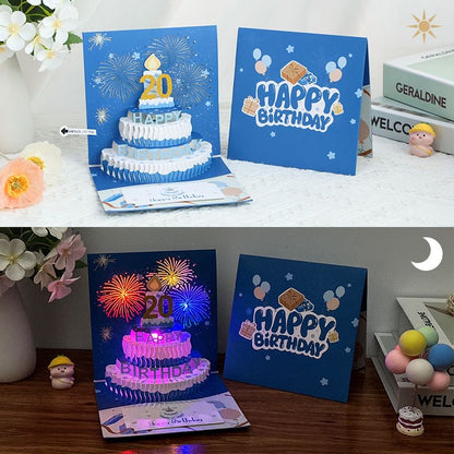Unique 3D Pop-Up Birthday Card with Lights & Music