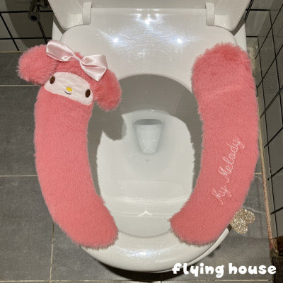 Pipi Friends Collection Plush Toilet Seat Cover