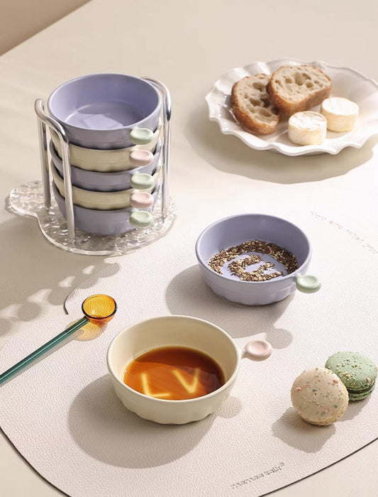Cream Ceramic Sauce Dish