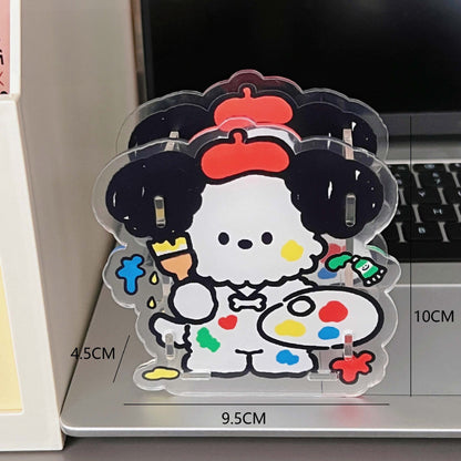 Artist Puppy Acrylic Stationery — Transparent Pen Holder / PP Folder / Keychain