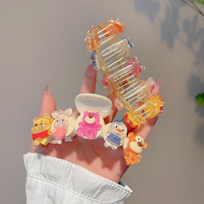 Cartoon Hair Claw Clip — Cute Plastic Design