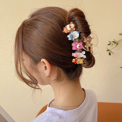 Cartoon Hair Claw Clip — Cute Plastic Design