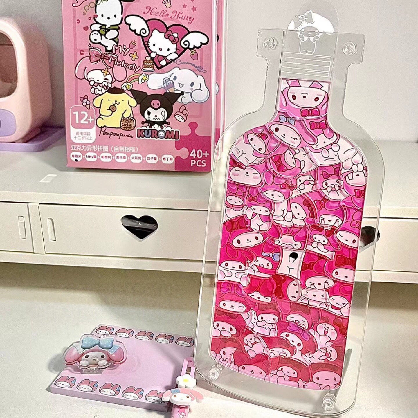 Message Bottle Acrylic Puzzle Stand 🧩✨
