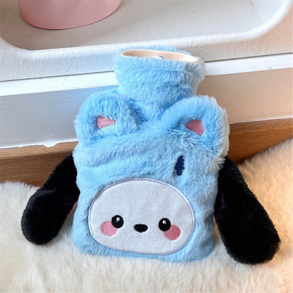 Cartoon Hot Water Bottle — Hand-Warming Front Pocket
