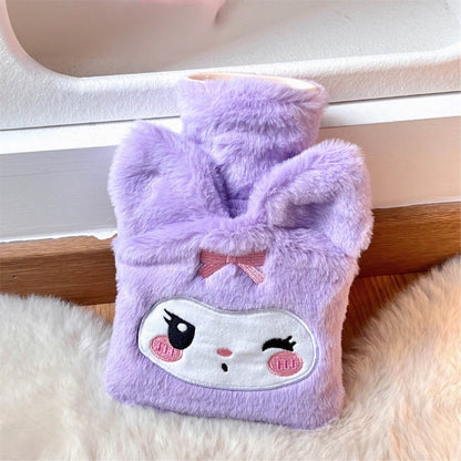 Cartoon Hot Water Bottle — Hand-Warming Front Pocket
