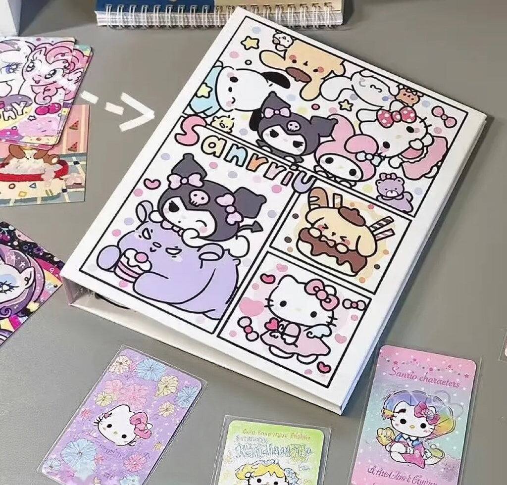 Cartoon A5 Hard Shell Binder Card Album — Includes 5 Free Inner Sheets