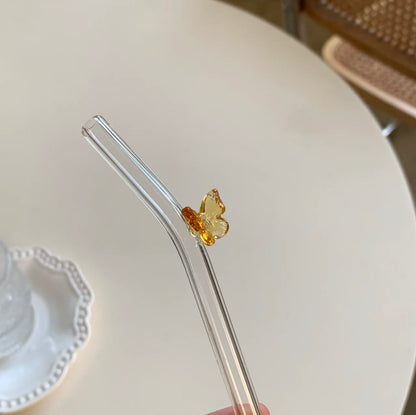 Butterfly Glass Straw