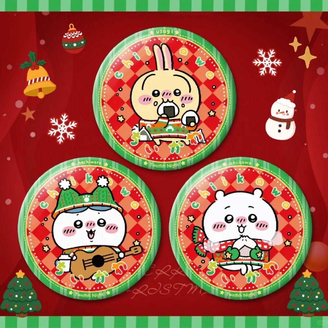 Chiikawa Christmas Limited Badge 🎄✨