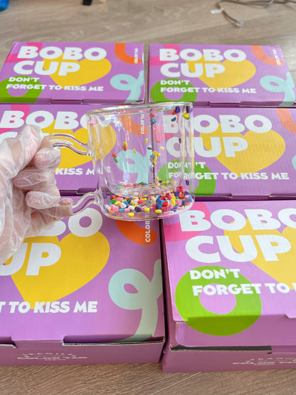 Flowing Heart Double-Layer Glass Cup