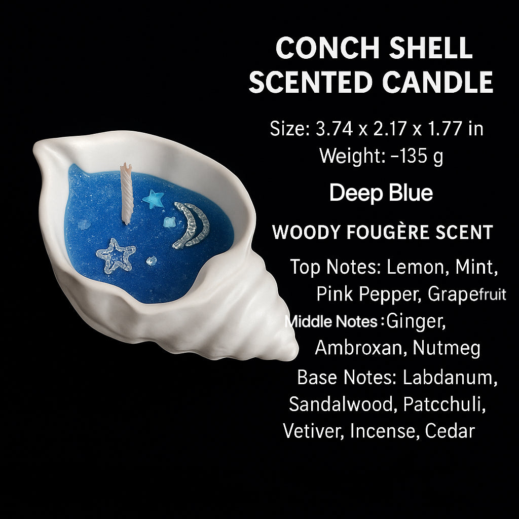Conch Shell Scented Candle — Ocean Aroma Home Decor 🐚✨
