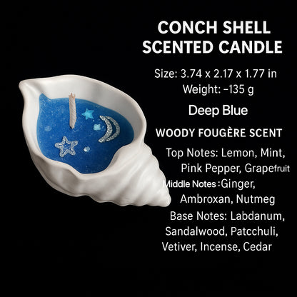 Conch Shell Scented Candle — Ocean Aroma Home Decor 🐚✨