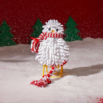 Fluffy Snowman Rope Pet Toy ⛄️ — For Cats & Puppies