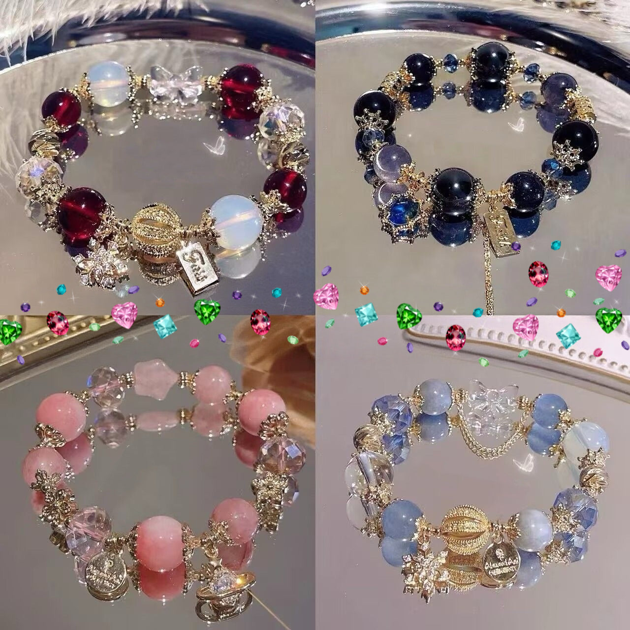 Snowflake Beaded Bracelet